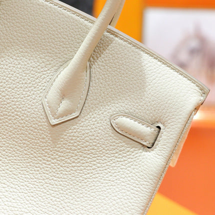 HM 25S BIRKIN BAG 25 CM IN WHITE TOGO WITH GOLD HARDWARE