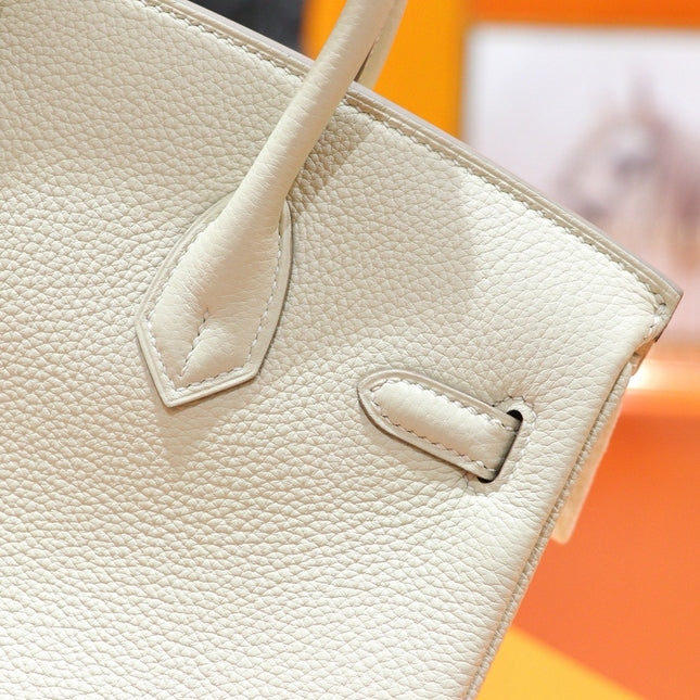 HM 25S BIRKIN BAG 25 CM IN WHITE TOGO WITH GOLD HARDWARE