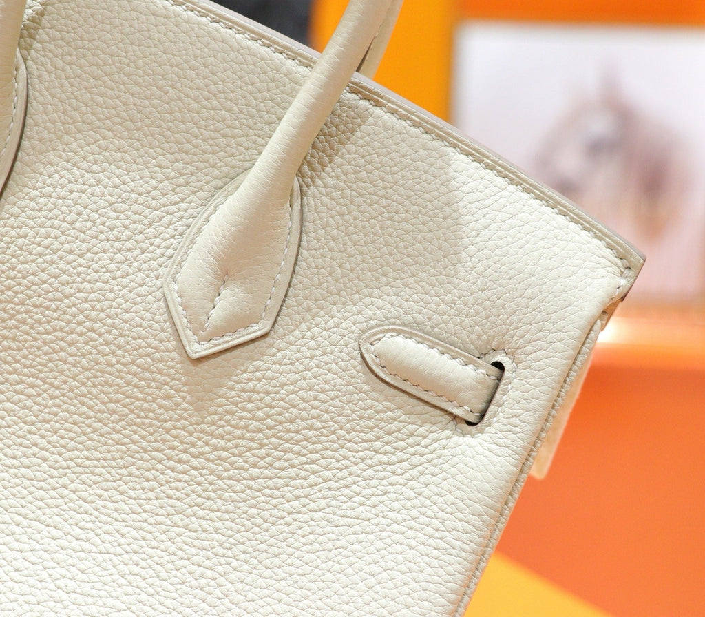 HM 25S BIRKIN BAG 25 CM IN WHITE TOGO WITH GOLD HARDWARE