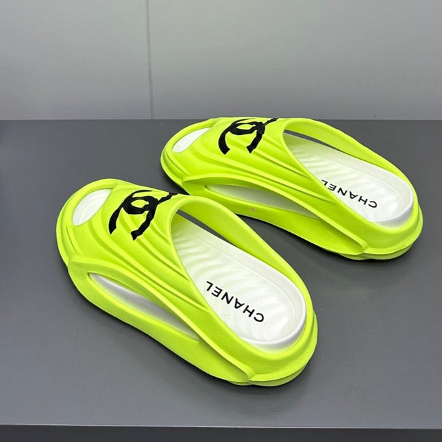 New Double C Foam Lightweight Slippers Boat Lemon Yelllow