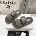 DAD SANDALS FOSSIL GRAY PURE SHEEP WOOL