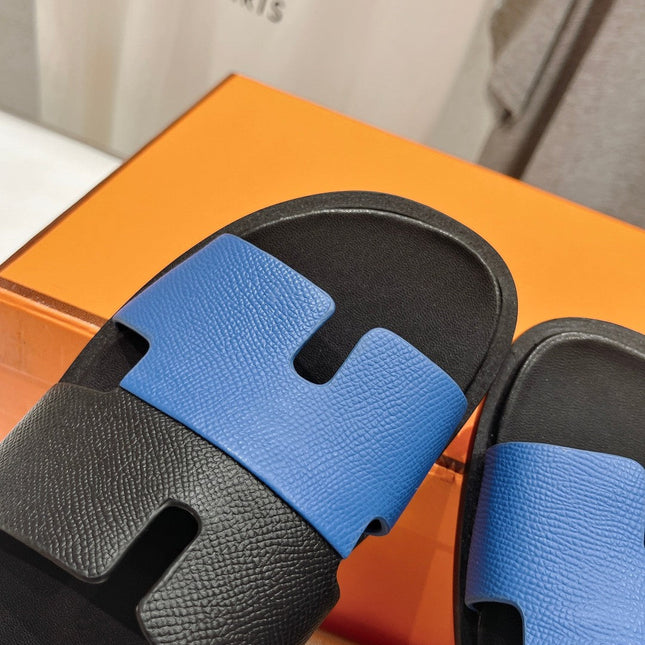 IZMIR SANDAL BLACK MIX COBALT LAMBSKIN