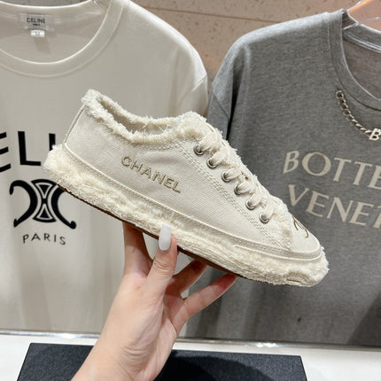 CC SNEAKER WHITE DENIM FABRIC