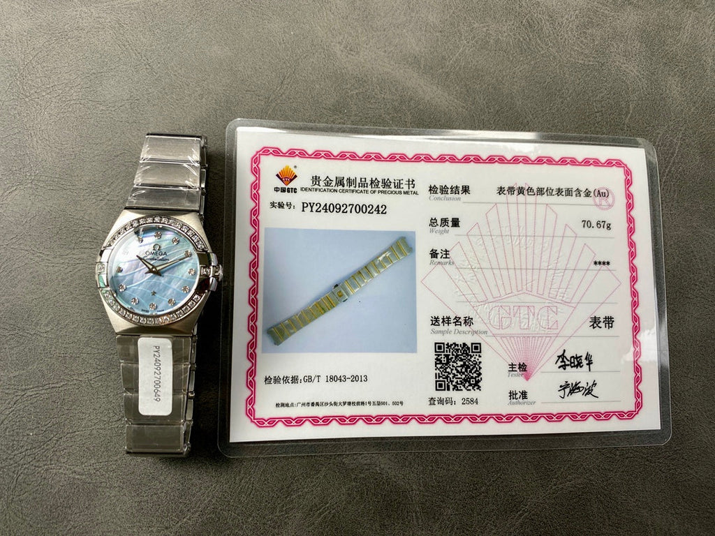 CONSTELLATION PETITE WATCH SILVER CASE AND SAPPHIRE BLUE DIAL WITH CRYSTAL