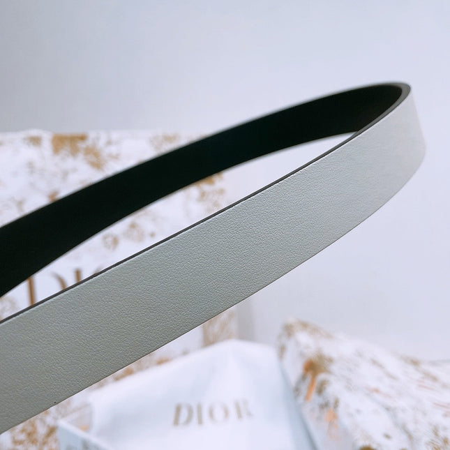 DIOR 25S BELT 20 MM IN WHITE CALFSKIN 572896
