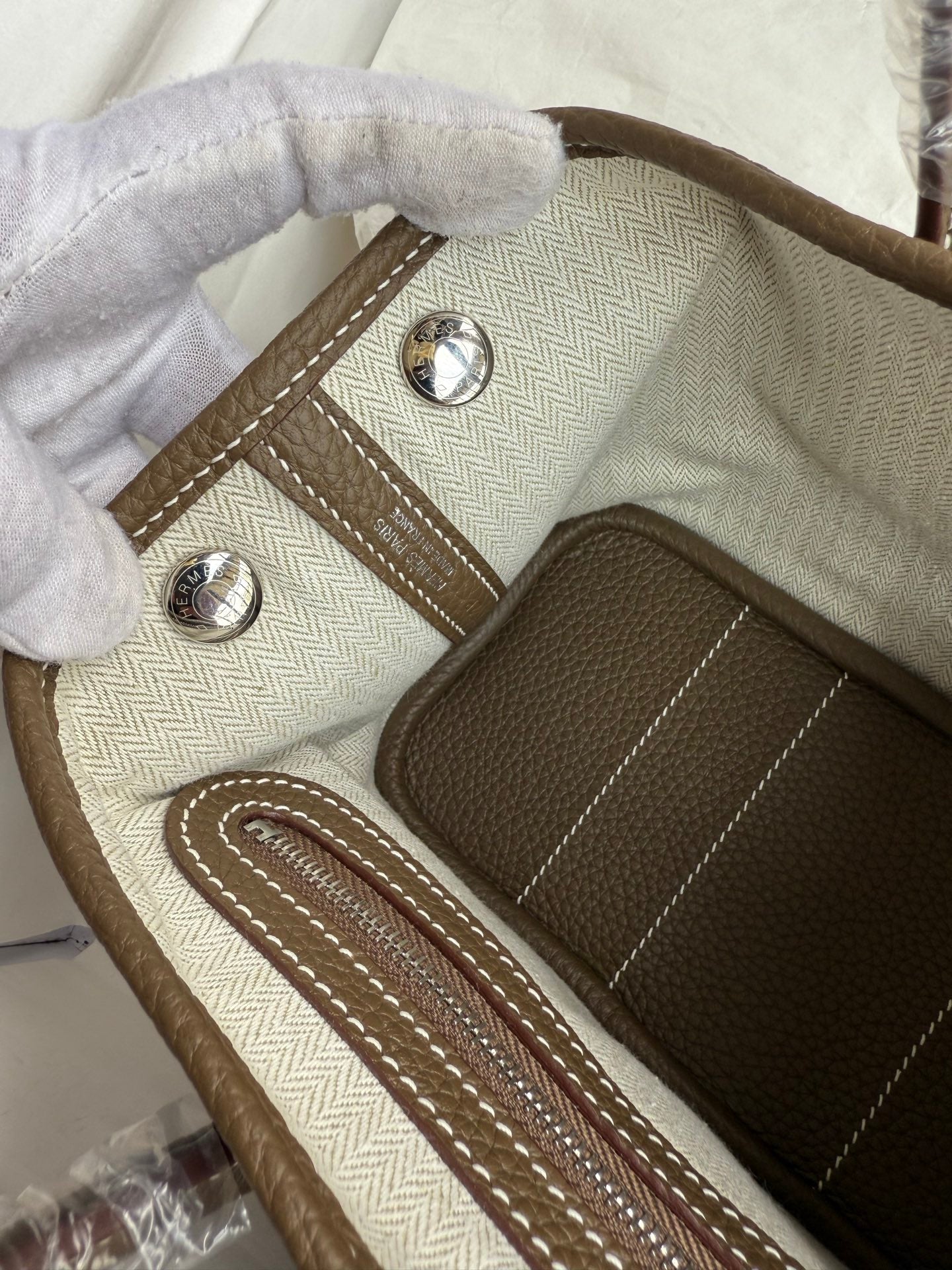 HM 25S GARDEN PARTY 23 CM IN TAUPE BROWN TOGO