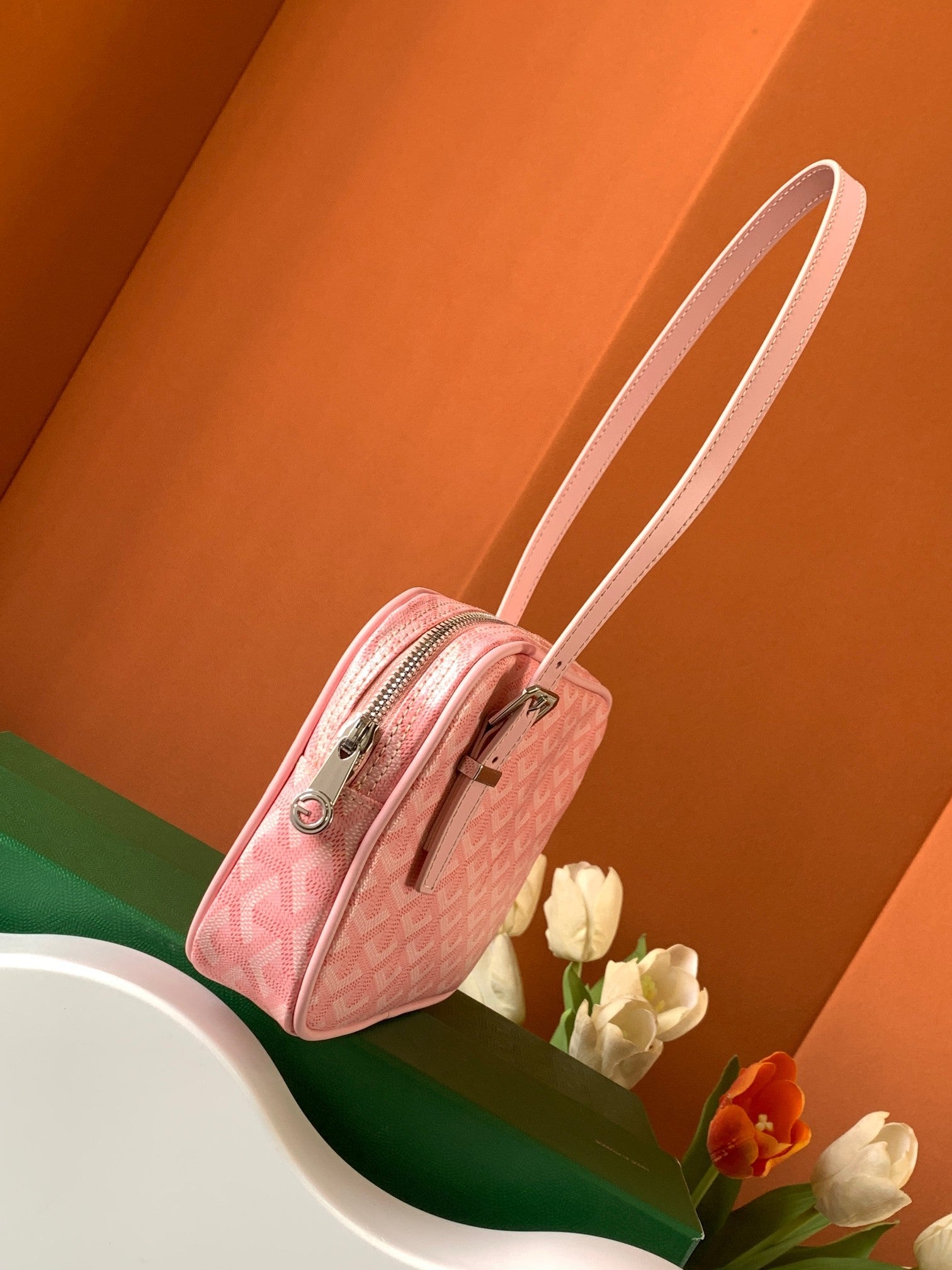 GOYA SECOND-HAND TOAST BAG 21CM PINK CANVAS