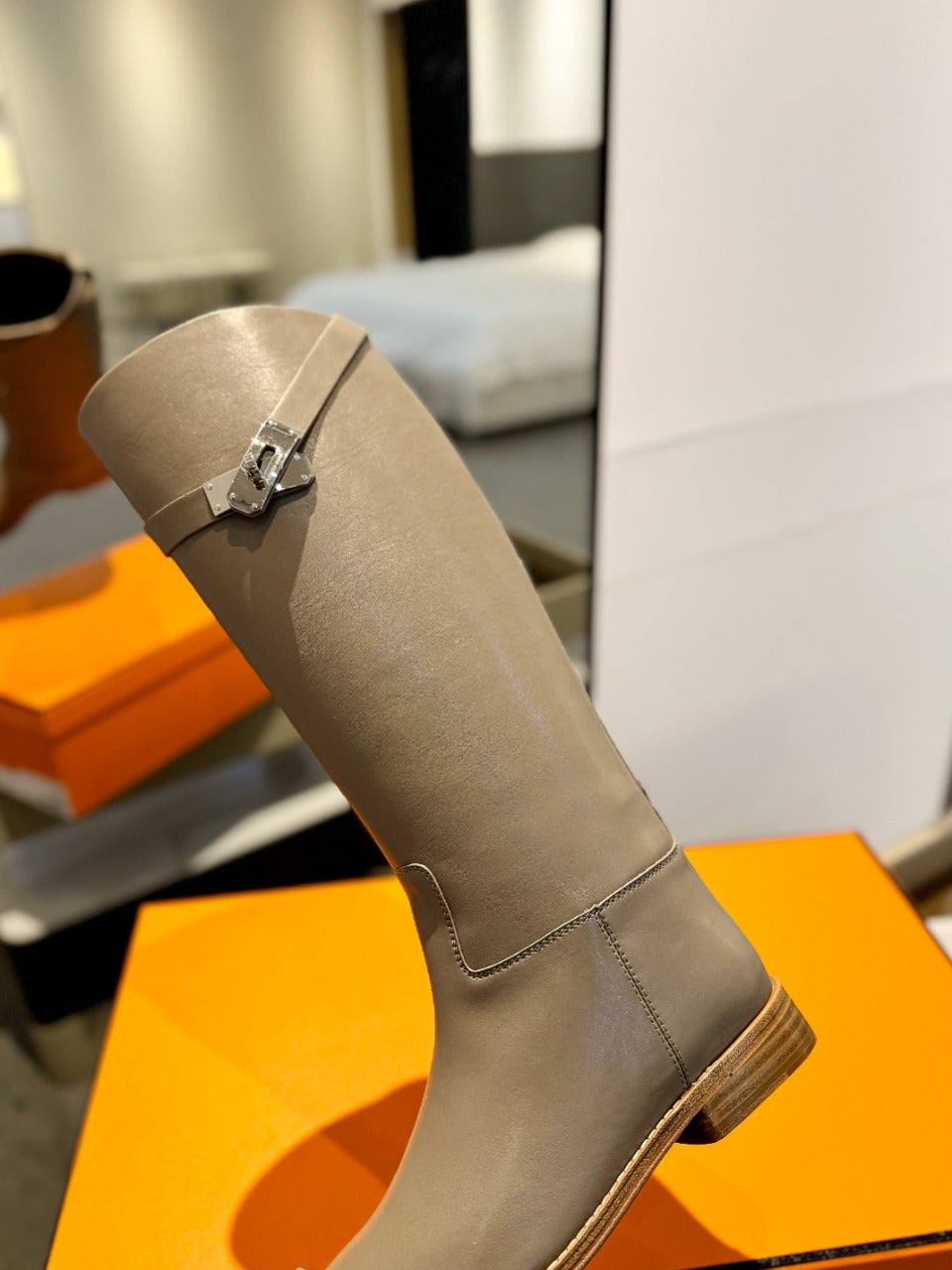 STIVALI JUMPING IN PEANUT BROWN CALFSKIN